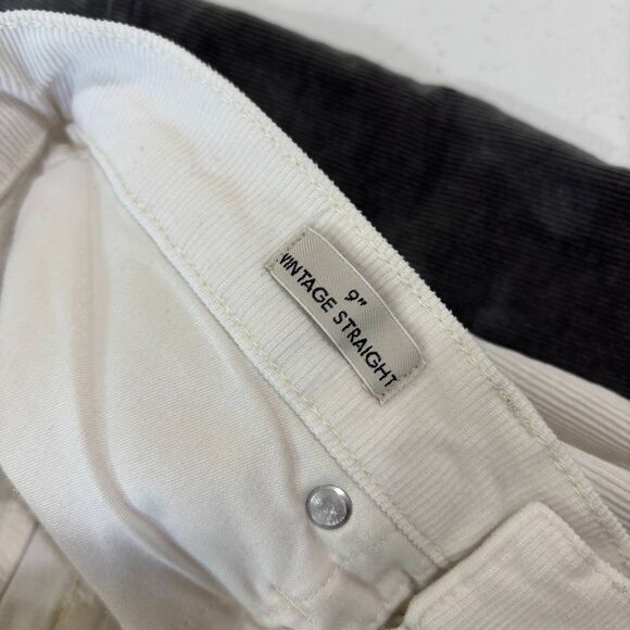 J Crew Vintage Straight Corduroy Pants Women 29 Gray White Bundle Preppy Autumn - Picture 8 of 13